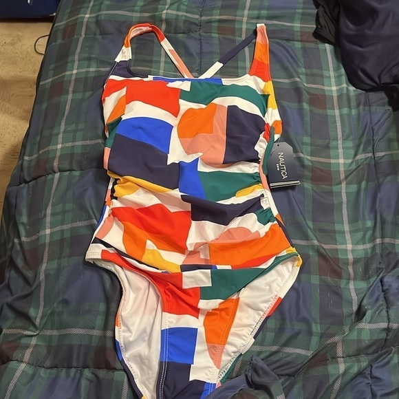 Nautica Other - NWT Nautica Standard One Piece Swimsuit Crossback Tummy Control Quick Dry size S